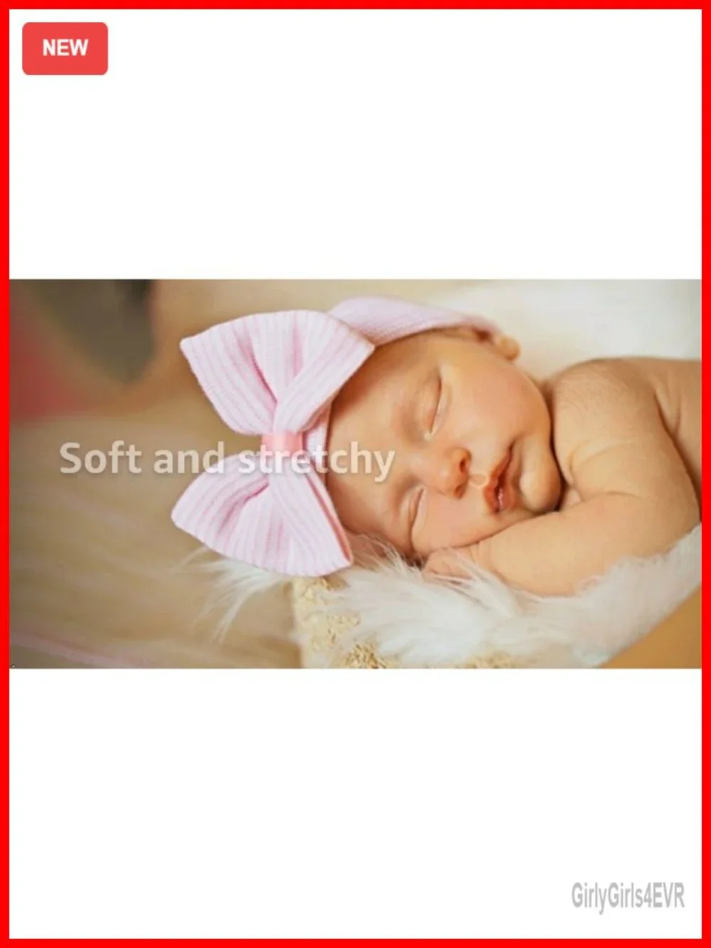 Newborn Baby Girl Cotton Beanie Hats 0-3 Months Soft No Scratch Hospital Hat